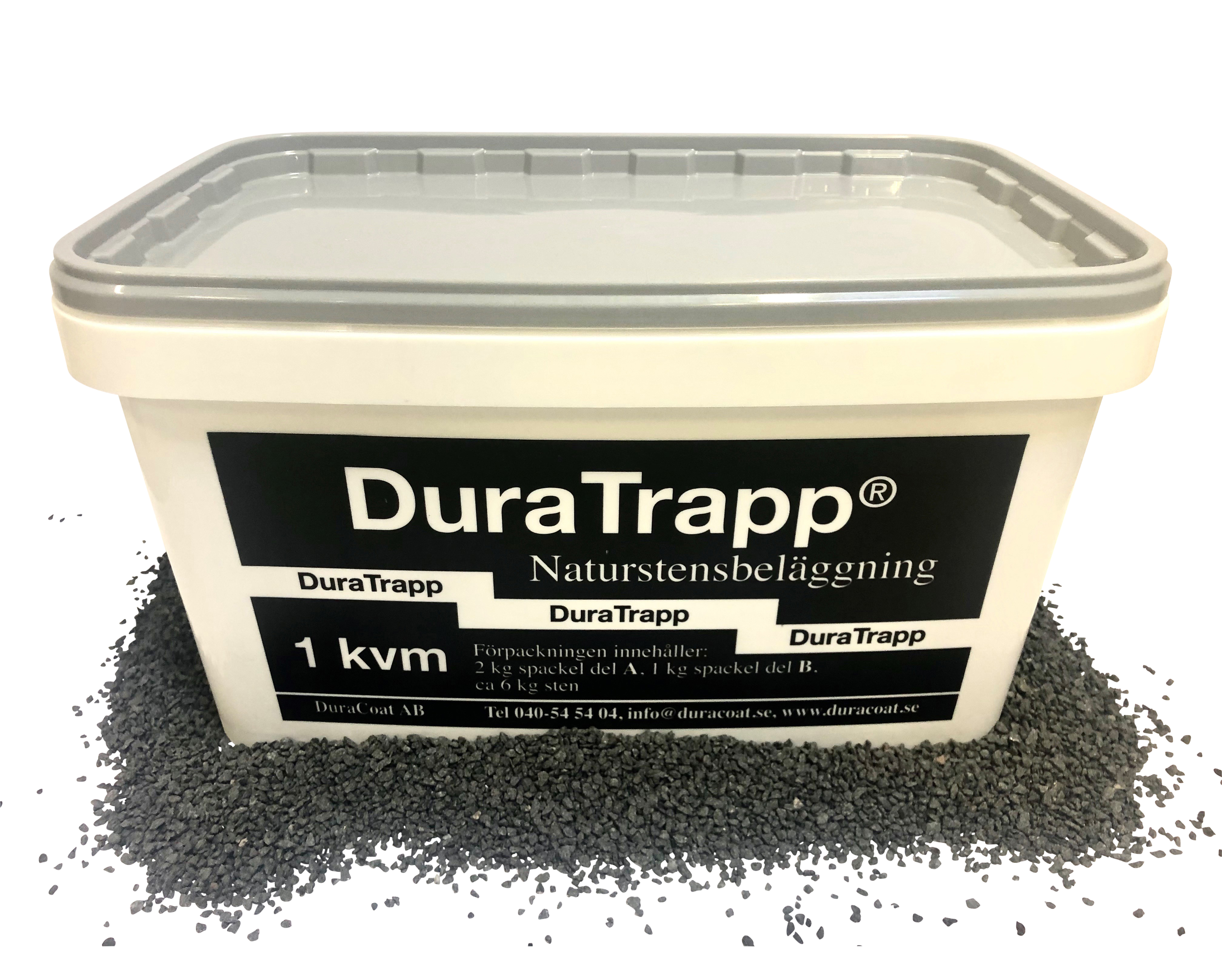 Duratrapp svart granit storpack