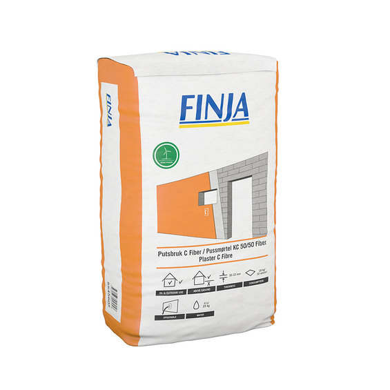 Finja Putsbruk C Fiber, 25 kg