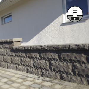 Compac Cut Plus i antracit – mursten till friliggande murar