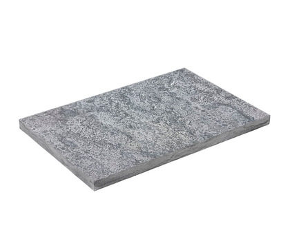 Borstad kalksten, grågrafit 60x40x3 cm 
