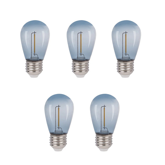 LightsOn Deco glödlampa x 5 E27 12V (Rökfärgad)