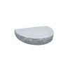 Trappblock i grå granit, halvrund 90 cm i diameter
