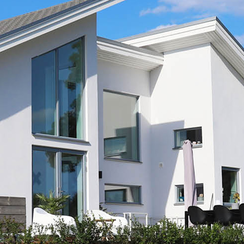 Hus murat med isolerblock.