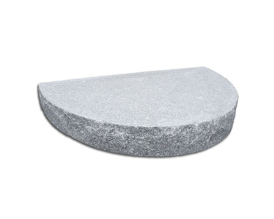 Granittrappa halvrund grå, 150 cm i diameter