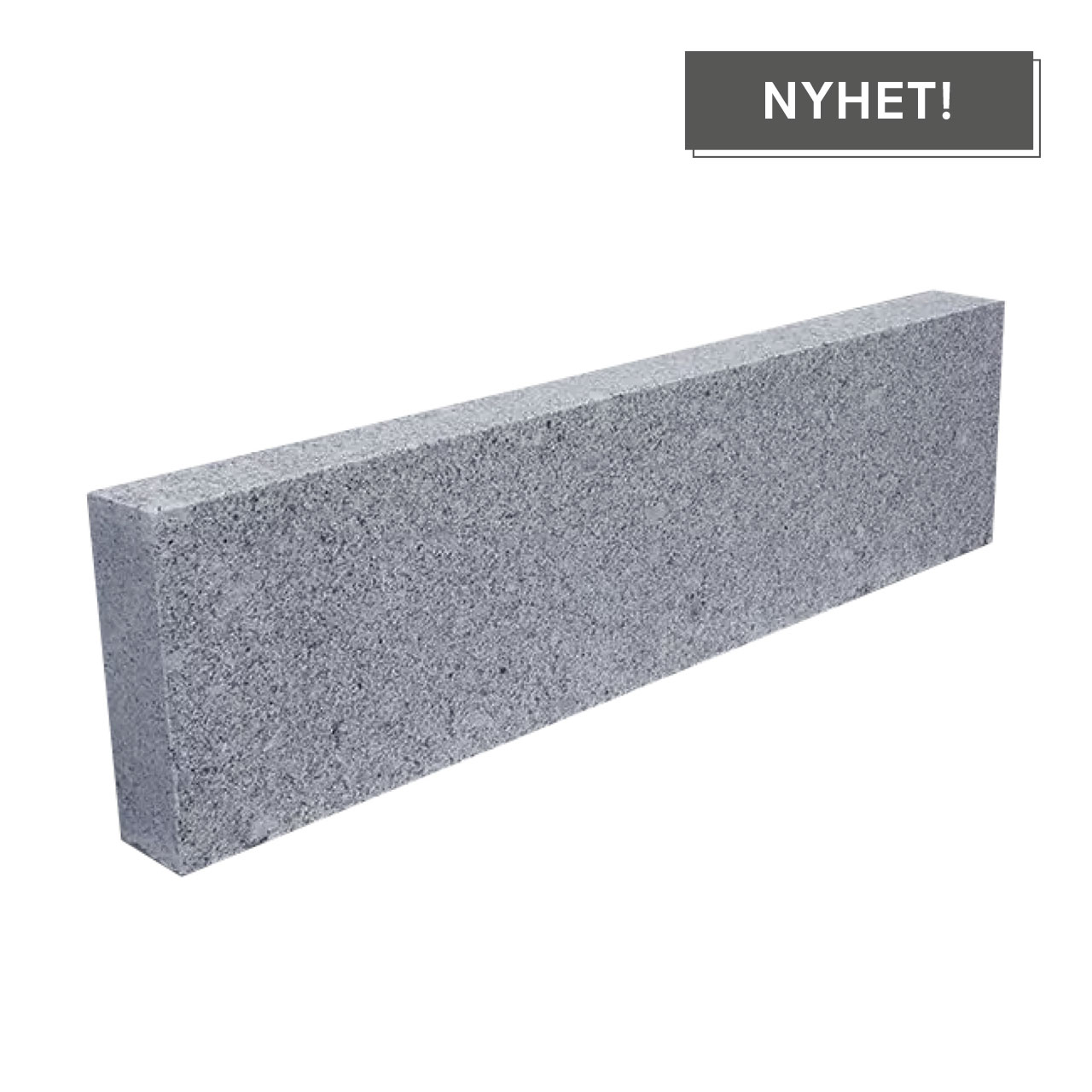 Flisby Granit grafit kantsten RV6 flammad