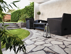 Marksten i varmgrå oregelbunden skiffer mini Marksten i varmgrå oregelbunden skiffer mini