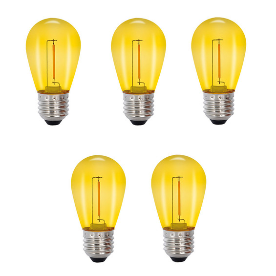 LightsOn Deco glödlampa x 5 E27 12V (gul)