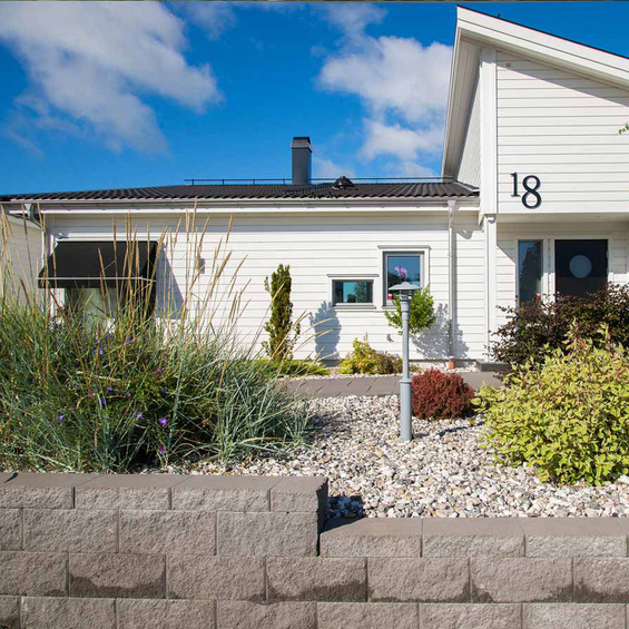 Garden Wall i grått – mursten till stödmurar