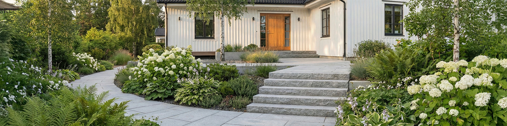 Trädgård med Granit Tirso