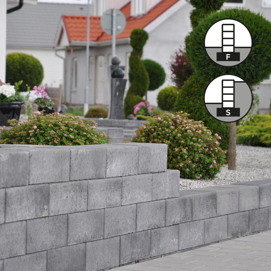 Basicmur grågrafit 39,2x19,5x14 cm