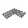 GK 20 Poolkant Granit Gråmelerad hörn H+V 60x30x2 cm