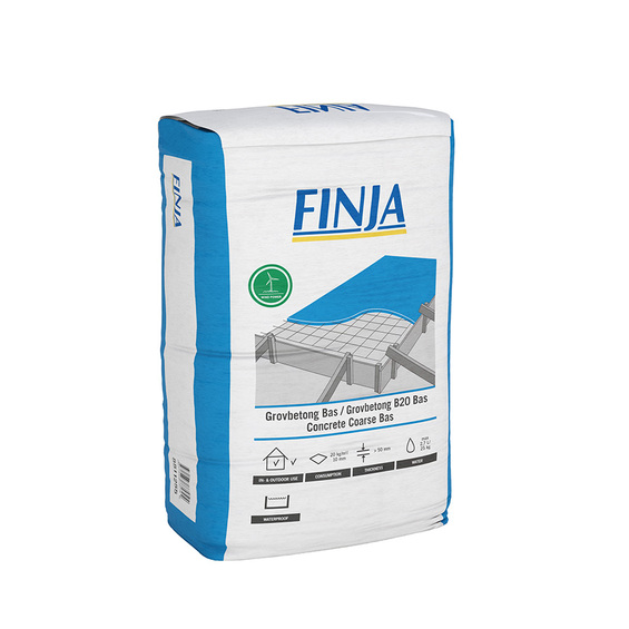 Finja Grovbetong Bas, 25 kg