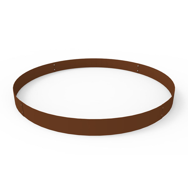Kantstål cirkel med diametern 90 cm och höjden 120 mm i Corten