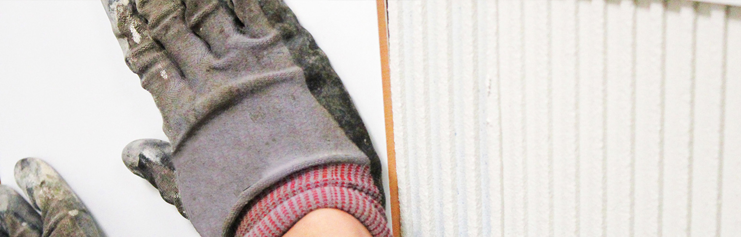 Plattsättning med fix.