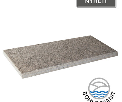 Röd marksten i granit