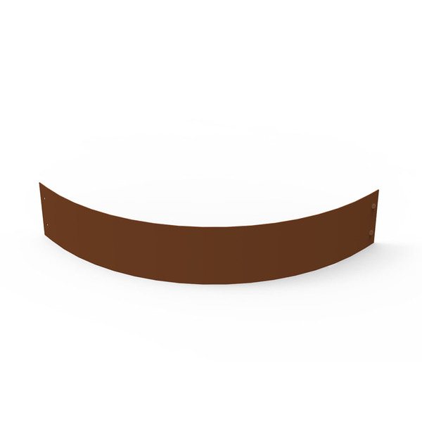 Kantstål i båge i Corten med höjd 120mm och radie 45 cm